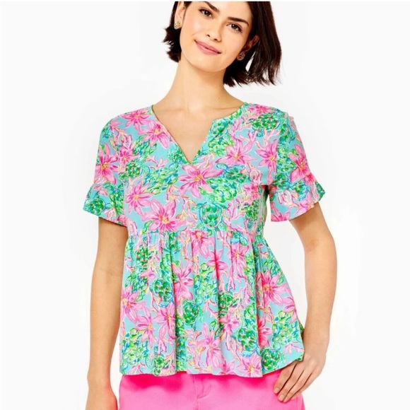 Lilly Pulitzer Tops - Lilly Pulitzer Top in Pink and Green